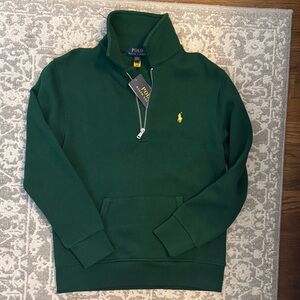 Polo by Ralph Lauren boys Green quarter-Zip Sweater